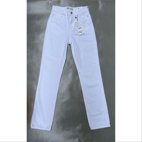 Zara Straight Leg White Denim - Picture 5 of 8